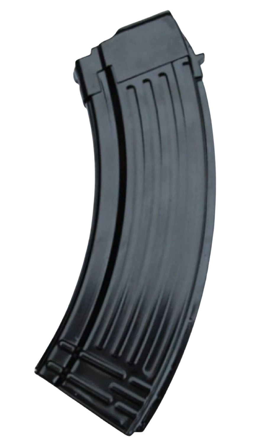Global Ordnance 30rd Fully Ribbed 7.62x39mm Rifle Magazine Black Steel for AK-47