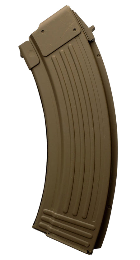 Global Ordnance 7.62x39mm 30rd Fully Ribbed AK-47 FDE Steel Magazine