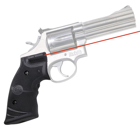 Crimson Trace 011290 Red Laser Lasergrips Fits S&W K & L Frame Round Butt Revolvers, Black Polymer