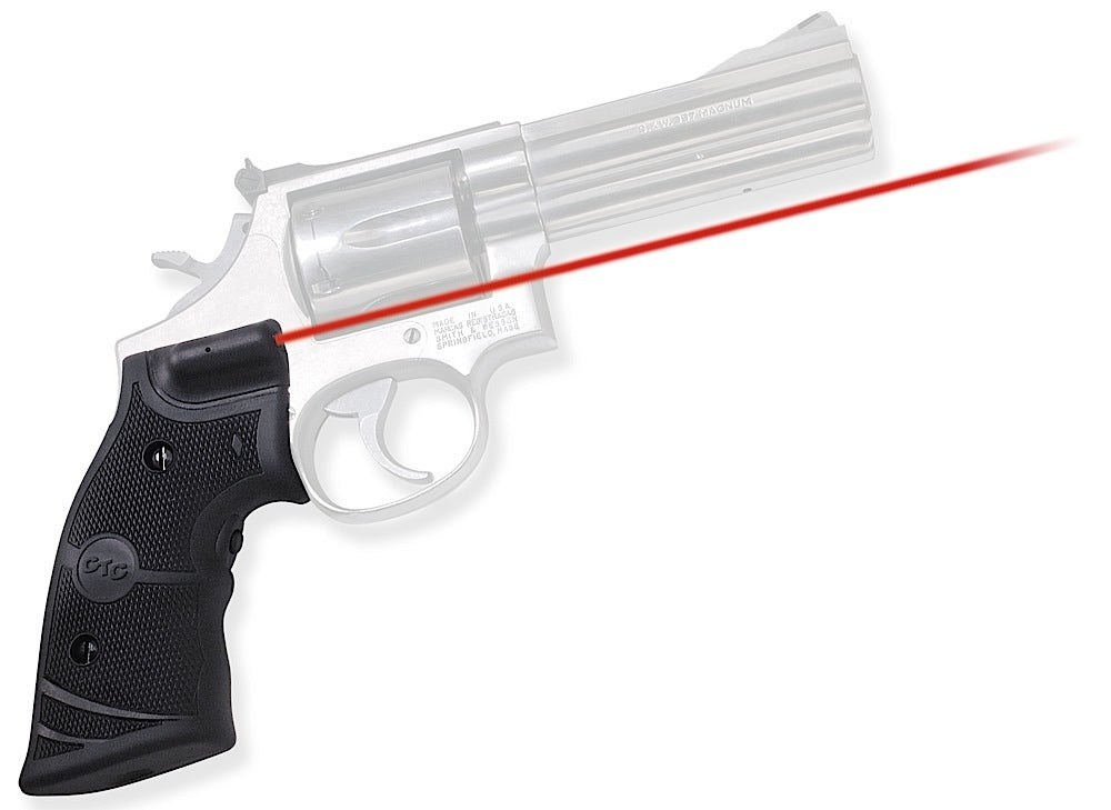 Crimson Trace 011280 Red Laser Lasergrips Fits S&W K & L Frame Square Butt Revolvers, Black Polymer