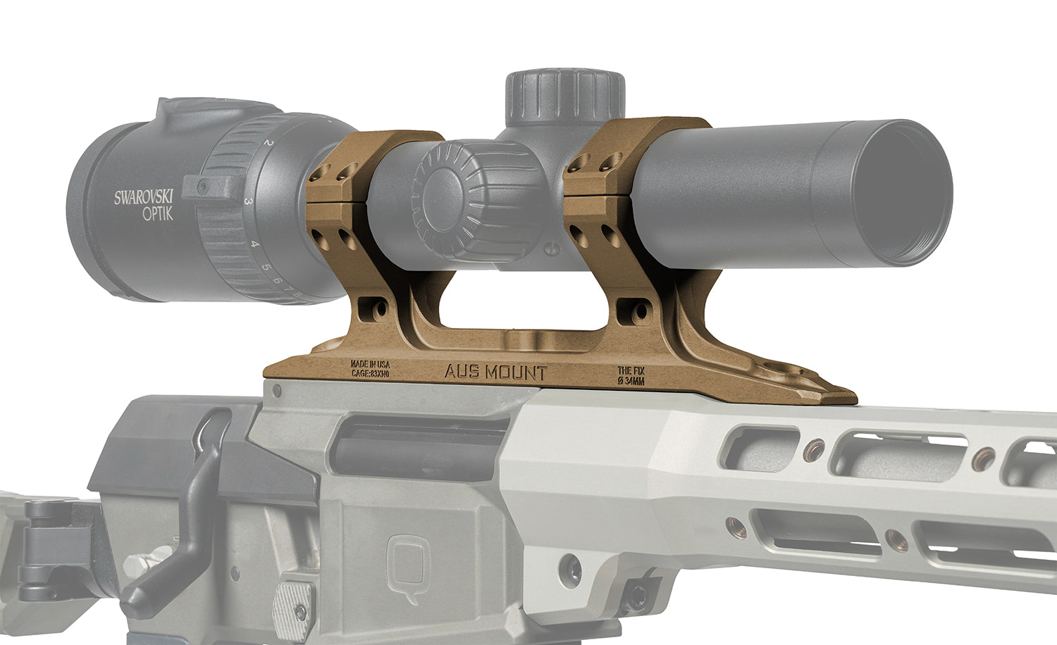 Q AUS Mount 34MM Dia Direct The Fix FDE – Model 100-323