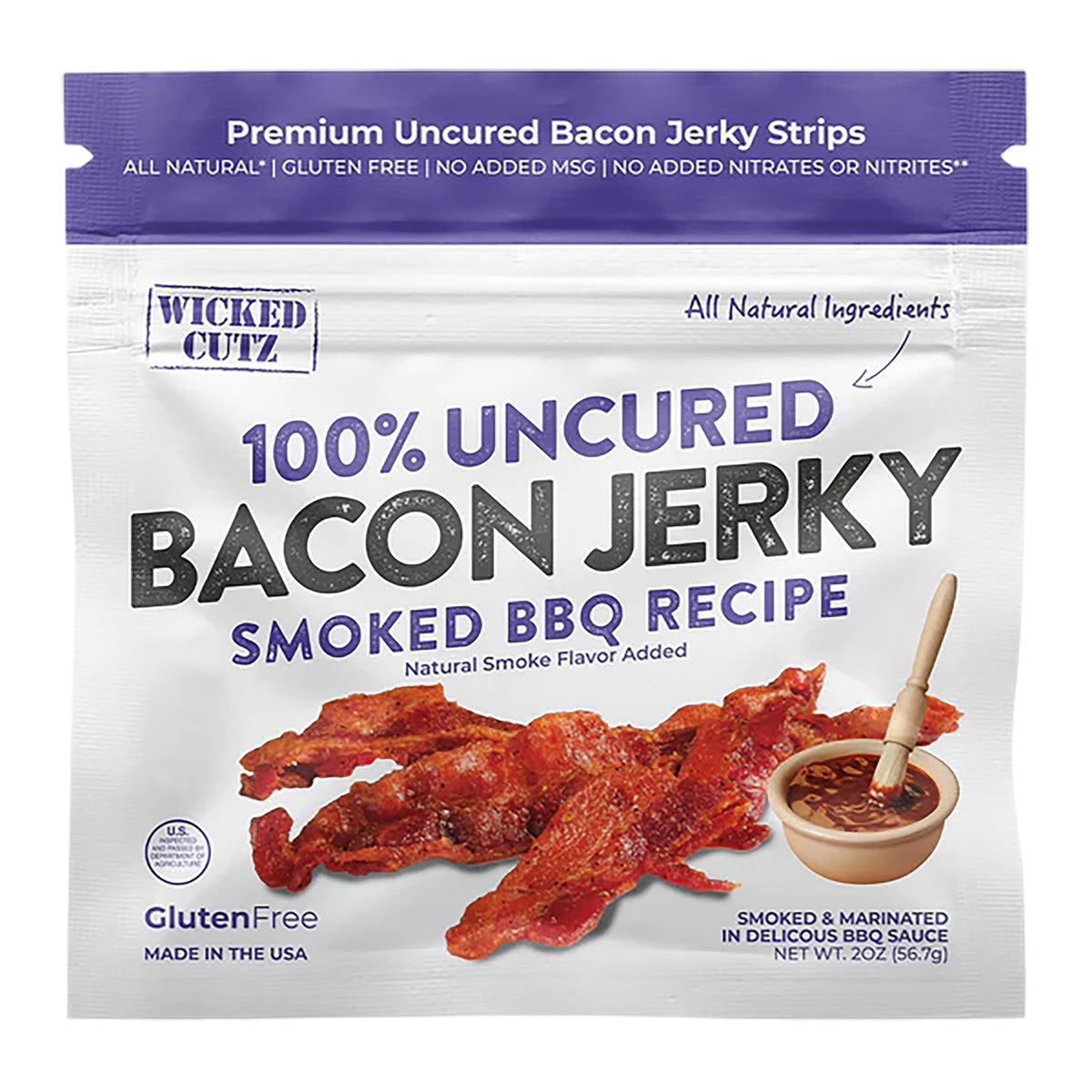 Wicked Cutz WCPJ02BQ Smoked Barbecue Bacon Pack 10