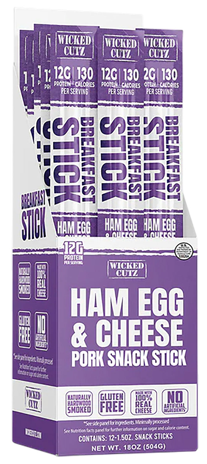 Wicked Cutz WCBR12HEC Ham Egg and Cheese Breakfast Sticks 12