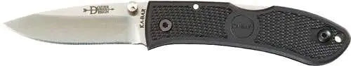 Ka-Bar Dozier Black 2.25in Mini Folder Drop Point Blade