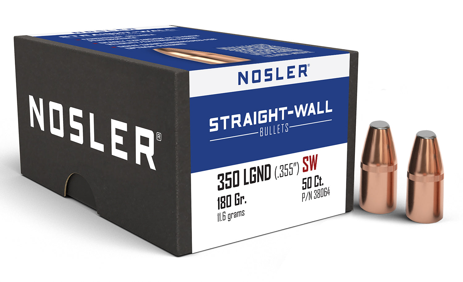 Nosler .355" 180 Grain Power Point 350 Legend Bullets 50-Count