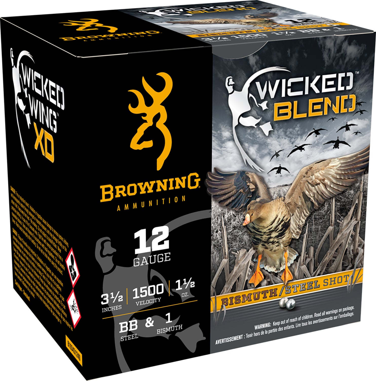 Browning 12 Gauge Shotgun Ammo  3.5 in 1-1/2 oz BB / 1