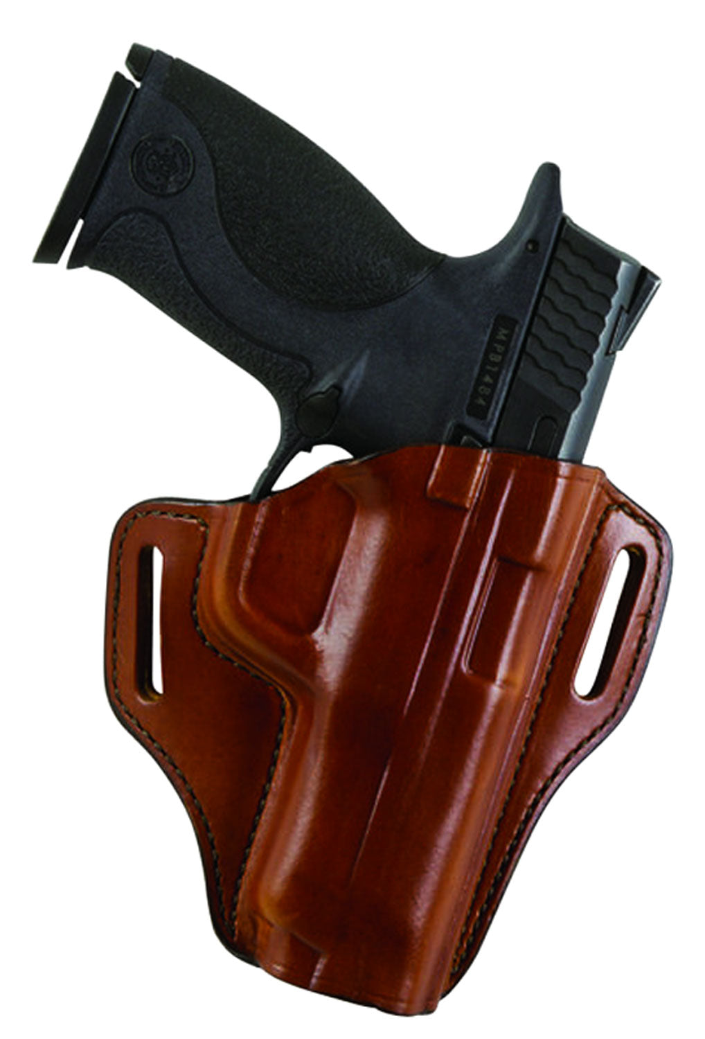 Bianchi 23944 57 Remedy OWB Leather Holster Size 10A Tan Belt Slide for Colt 1911 Officer Model RH