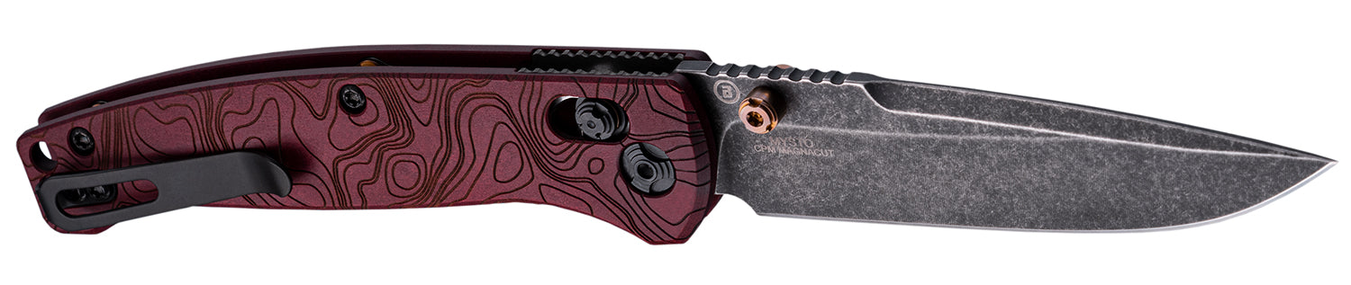 Hogue Mysto 3.4" Clip Point Folder Able Lock Stonewash Redstone