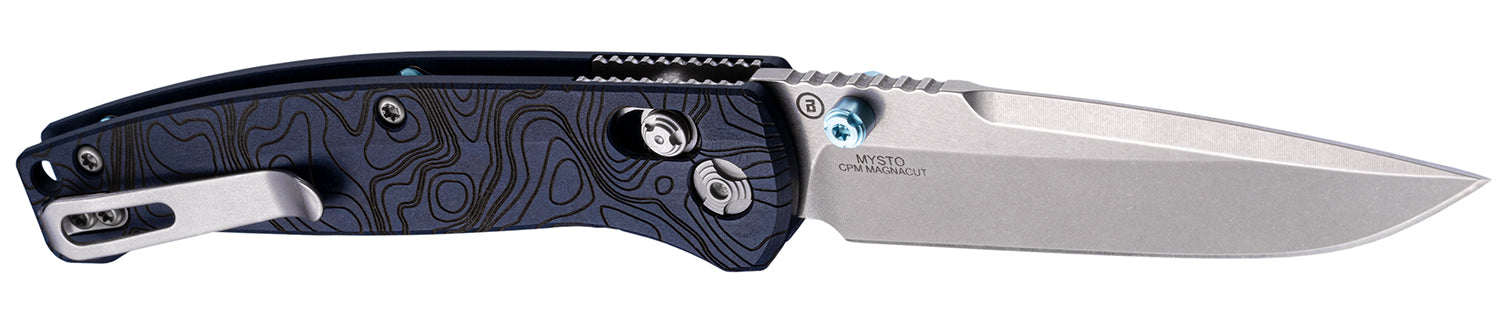 Hogue Mysto 3.4" Clip Point Folder Able Lock Blue Canyon Water