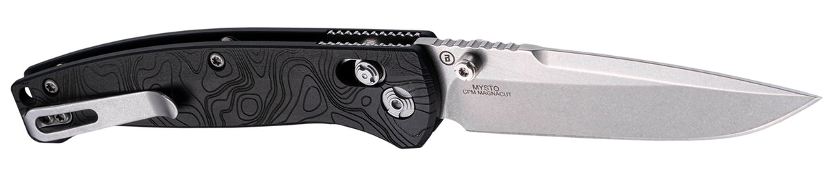 Hogue Mysto 3.4" Clip Point Folder Able Lock Black Diamond Metal