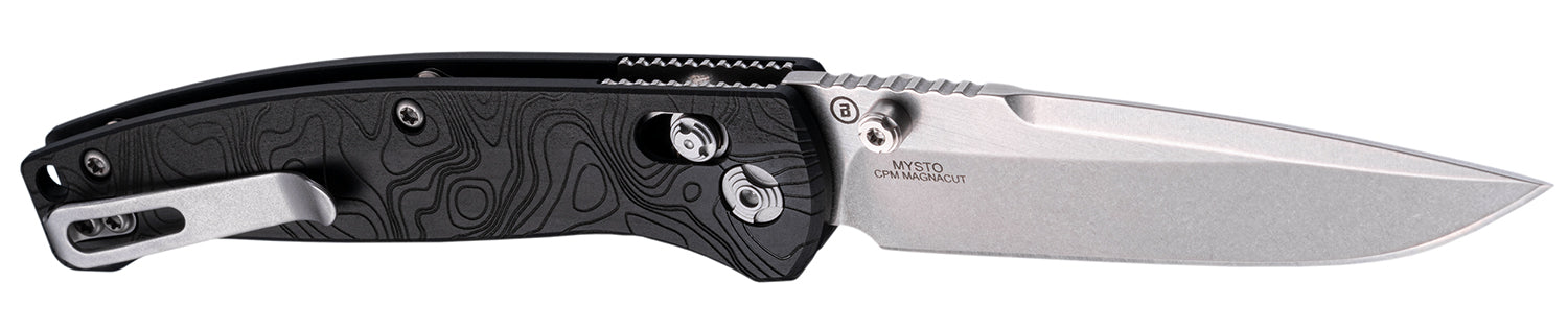 Hogue Mysto 3.4" Clip Point Folder Able Lock Black Diamond Metal