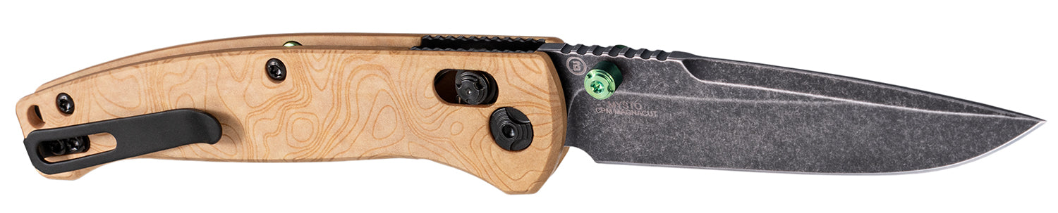 Hogue Mysto 3.4" Clip Point Folder Able Lock Maple Valley Wood