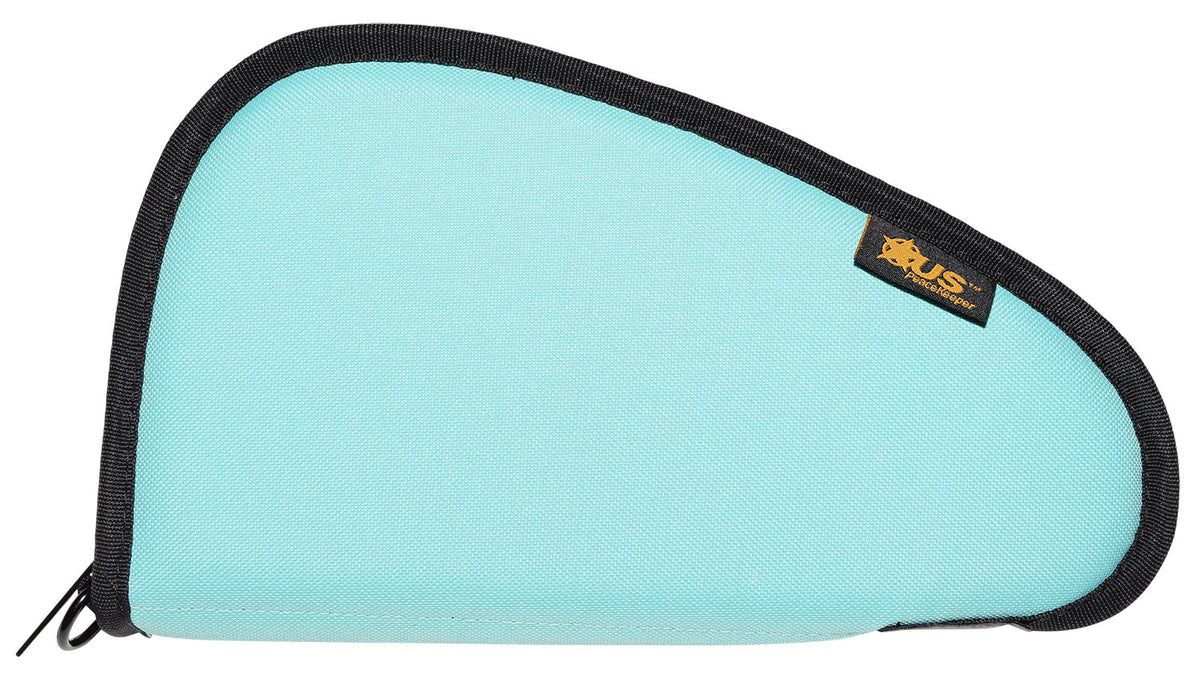 US PeaceKeeper 11x6 Robin's Egg Blue Handgun Case, 600 Denier Polyester P21211