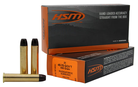 HSM .45-70 Government  550 grain Hard Cast Lead Flat Nose ammunition