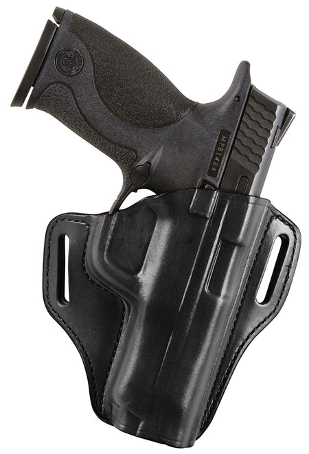 Bianchi 23998 57 Remedy OWB Leather Holster Size 15 Black Belt Slide for S&W M&P Shield RH