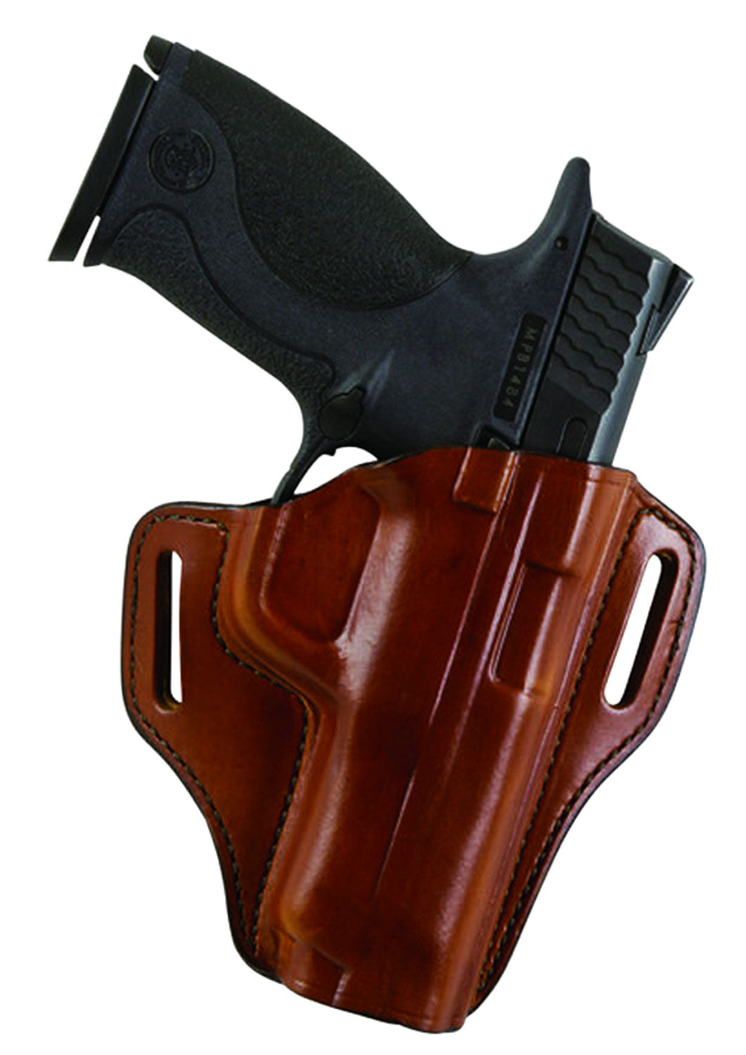 Bianchi 25017 57 Remedy OWB Leather Holster Size 10 Tan Belt Slide for Colt 1911 Government LH