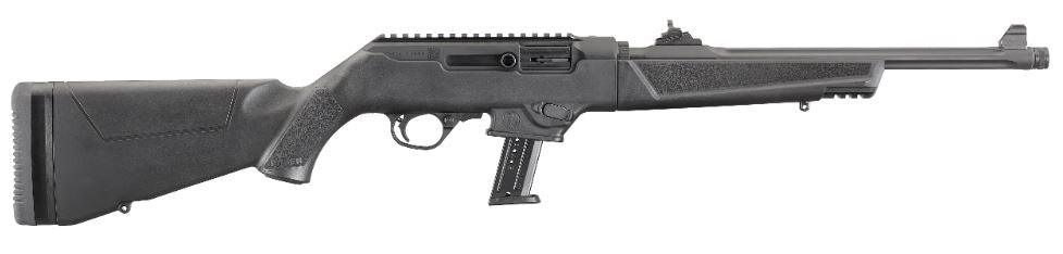 Ruger 19100 PC Carbine 9mm Luger 17+1 16.12" Threaded/Fluted Barrel, Type III Hard Coat Anodized Aluminum Alloy Receiver, Synthetic Stock, Optics Ready