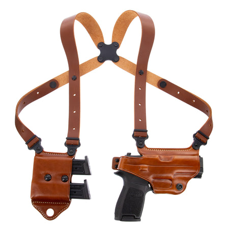 Galco MCII250 Miami Classic II Shoulder Holster Tan Leather Harness Sig P226 P228 P229 RH