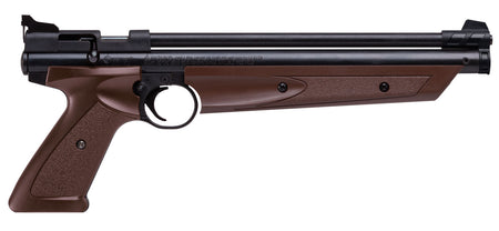 Crosman P1377BR .177 Cal Multi-Pump Air Pistol American Classic Brown Polymer Grip Variable Power