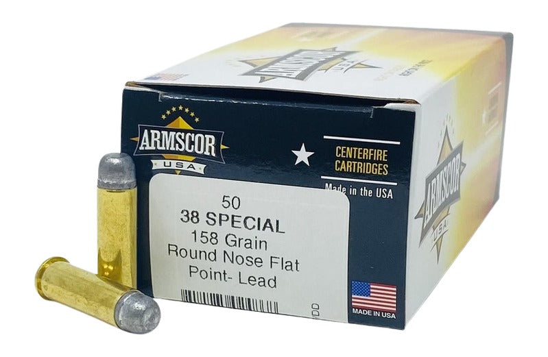Armscor USA Competition Lead Round Nose Flat Point 158 Grain .38 Special 891 fps 812285024851