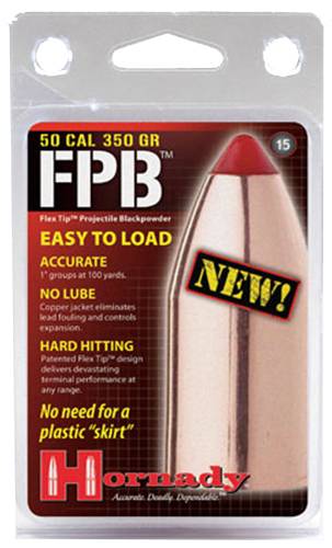 Hornady 50 Cal FPB Black Powder 300gr Muzzleloader Bullets 15ct