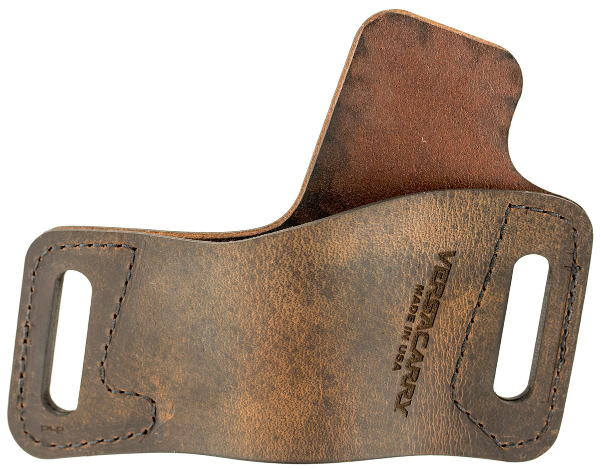 Versacarry WBOWB21 Protector S1 Outside Waistband Distressed Brown Leather Holster Beretta 92FS Right Hand