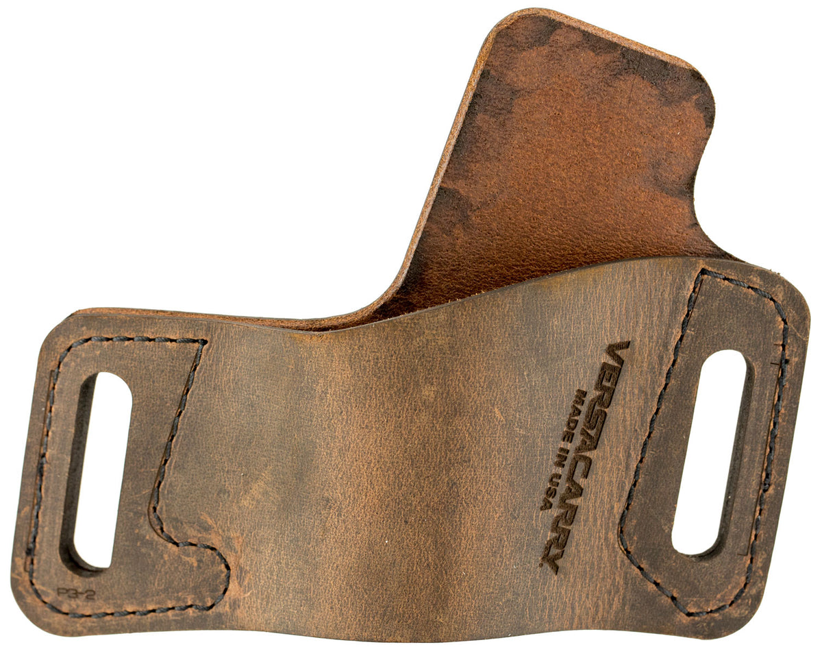 Versacarry Protector S1 Outside Waistband Leather Holster Large Semi-Auto Pistol Right Hand Brown