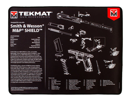 TekMat TEK-R20-SW-MP-SHIELD Smith & Wesson M&P Shield Cleaning Mat, 15x20, Padded with Microfiber Towel