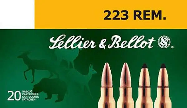 Sellier and Bellot .223 Remington Rifle 55 grain Soft Point ammunition