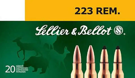 Sellier and Bellot .223 Remington Rifle 55 grain Soft Point ammunition
