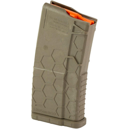 Hexmag AR-15/M4/M16 Shorty Magazine FDE .223/5.56x45mm 20/rd Orange Follower