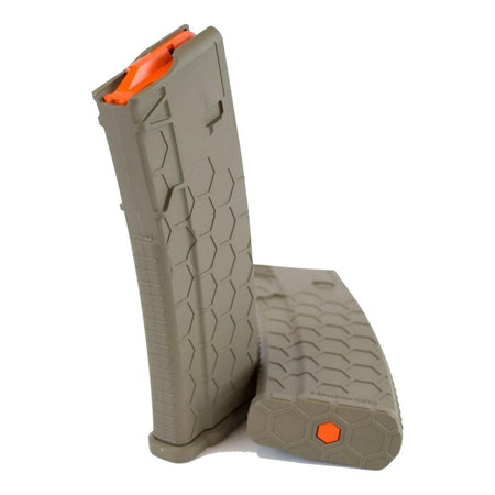 Sentry Hexmag S2 AR-15/M16 30-Round Rifle Magazine FDE Orange Follower .223/5.56mm