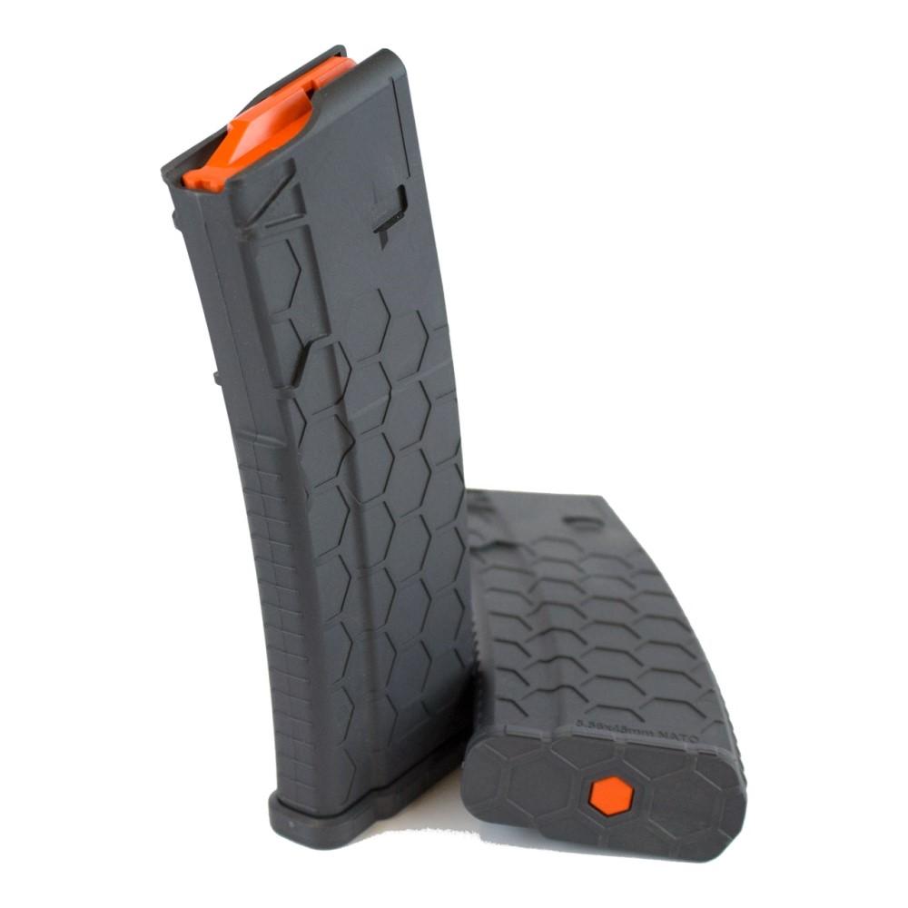 Sentry Hexmag Series 2 .223/5.56x45mm AR-15 M4 Grey Magazine Orange Follower 30/rd