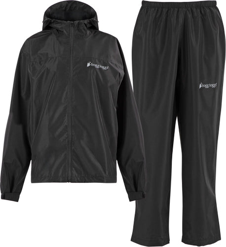 FROGG TOGGS WOMEN'S VAPOR RAIN SUIT BLACK LG/XL