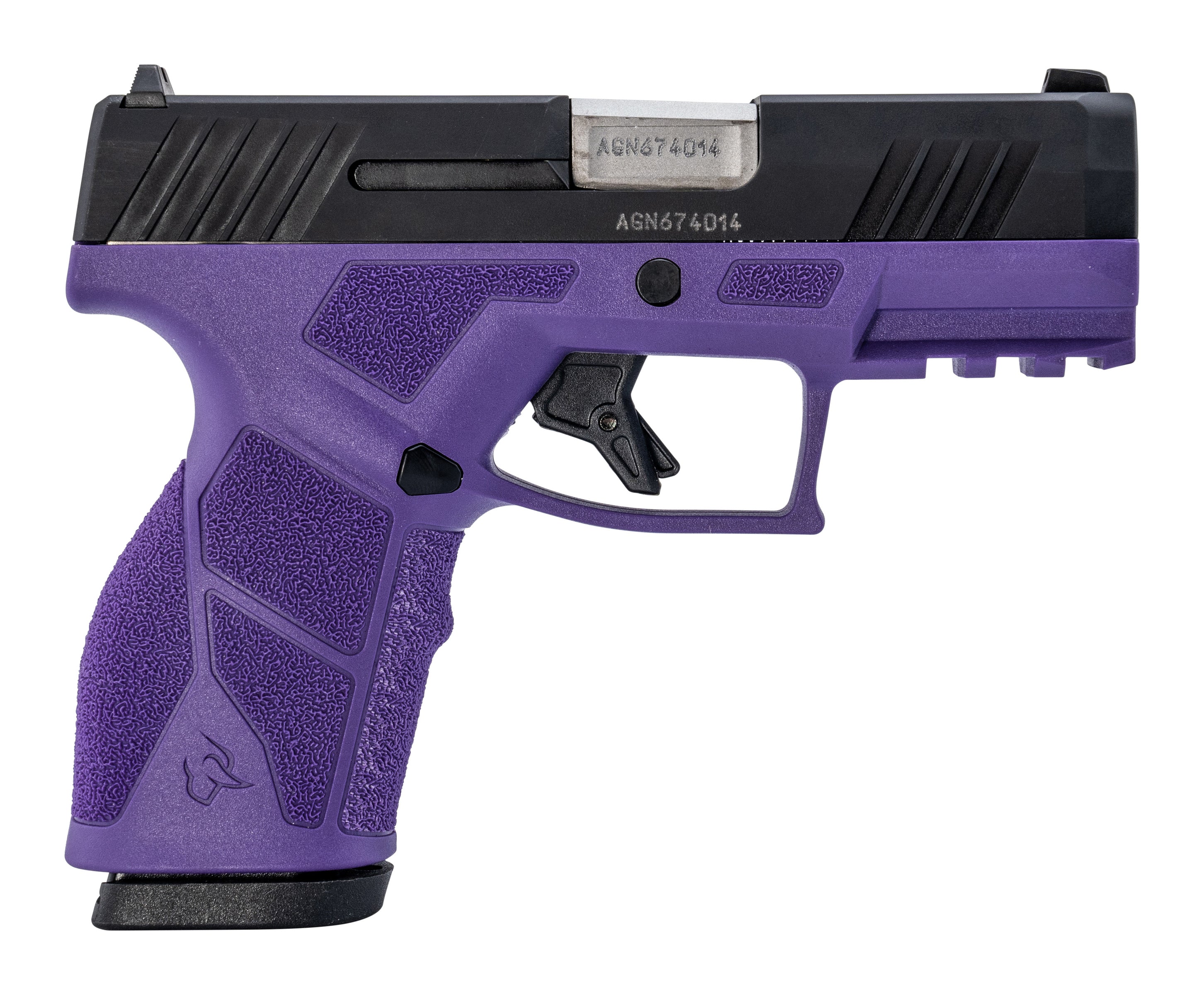 Taurus 1-GX2931DP-10 GX2 9mm Luger 10+1 3.37" Matte Stainless Steel Barrel, Matte Black Serrated Stainless Steel Slide, Dark Purple Polymer Frame w/Picatinny Rail, Polymer Grip