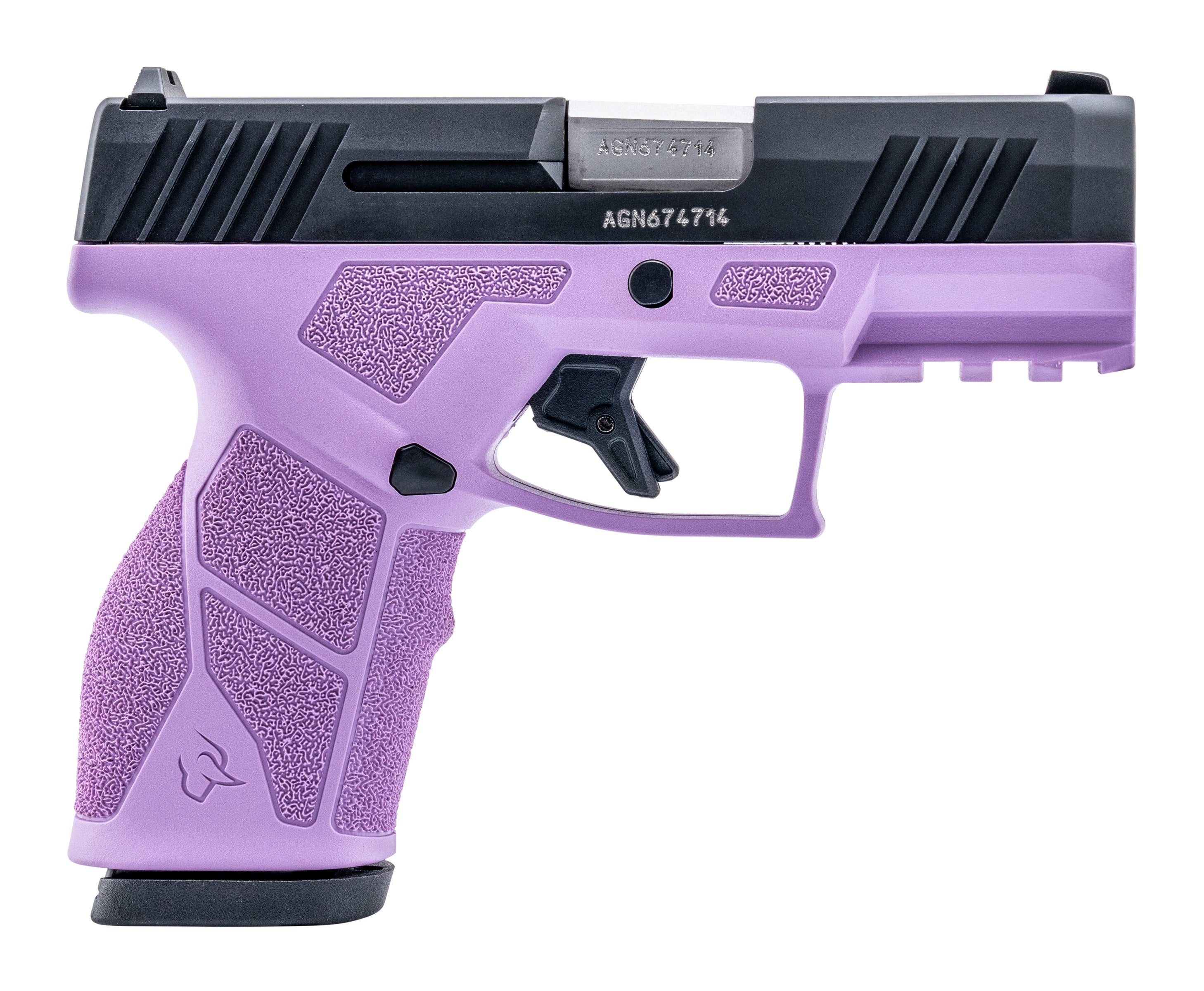 Taurus 1-GX2931LP-10 GX2 9mm Luger 10+1 3.37" Matte Stainless Steel Barrel, Matte Black Serrated Stainless Steel Slide, Light Purple Polymer Frame w/Picatinny Rail, Polymer Grip