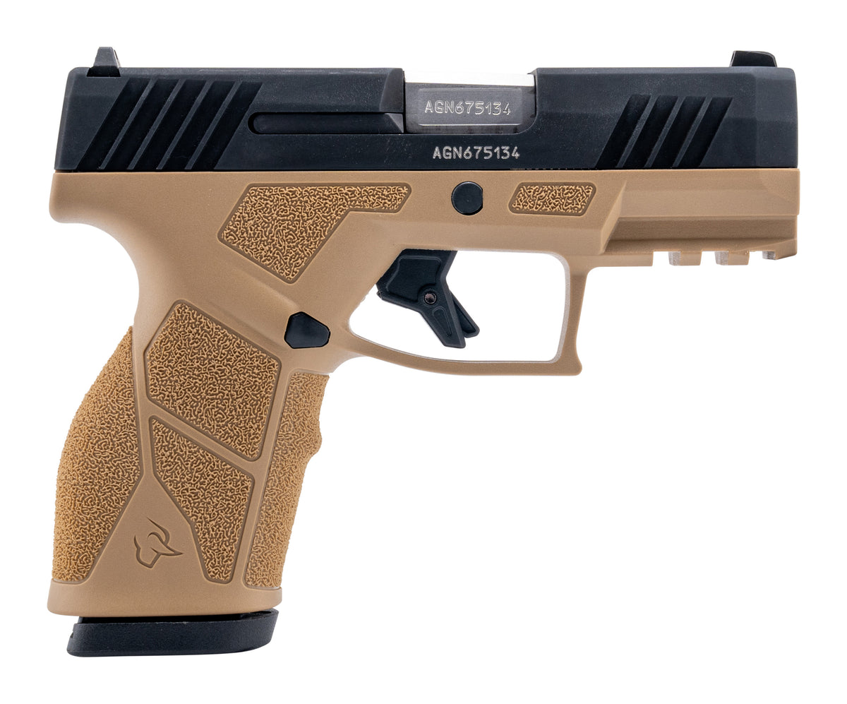 Taurus 1-GX2931T GX2 9mm Luger 13+1 3.37" Matte Stainless Steel Barrel, Matte Black Serrated Stainless Steel Slide, Tan Polymer Frame w/Picatinny Rail, Polymer Grip