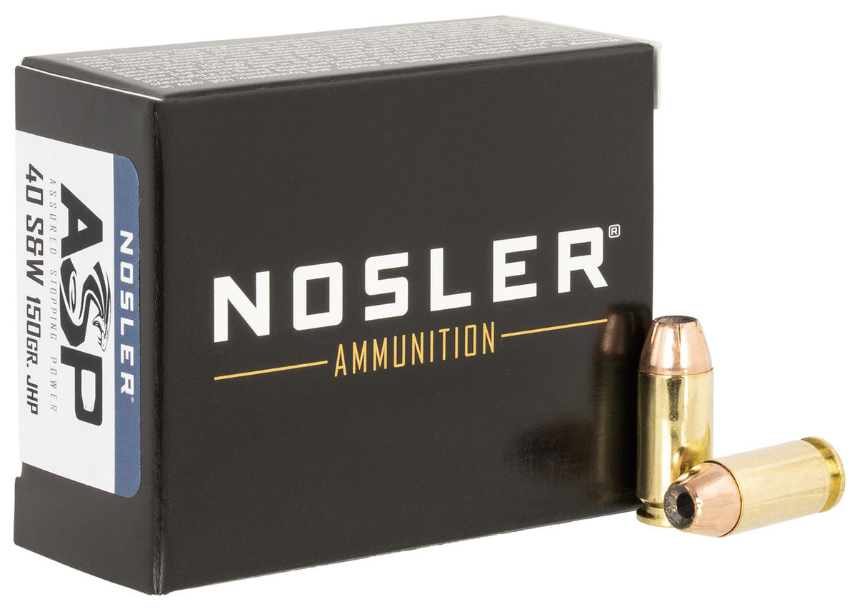 Nosler 51283 Assured Stopping Power Jacketed Hollow Point 150 Grain .40 S&W 1110 fps