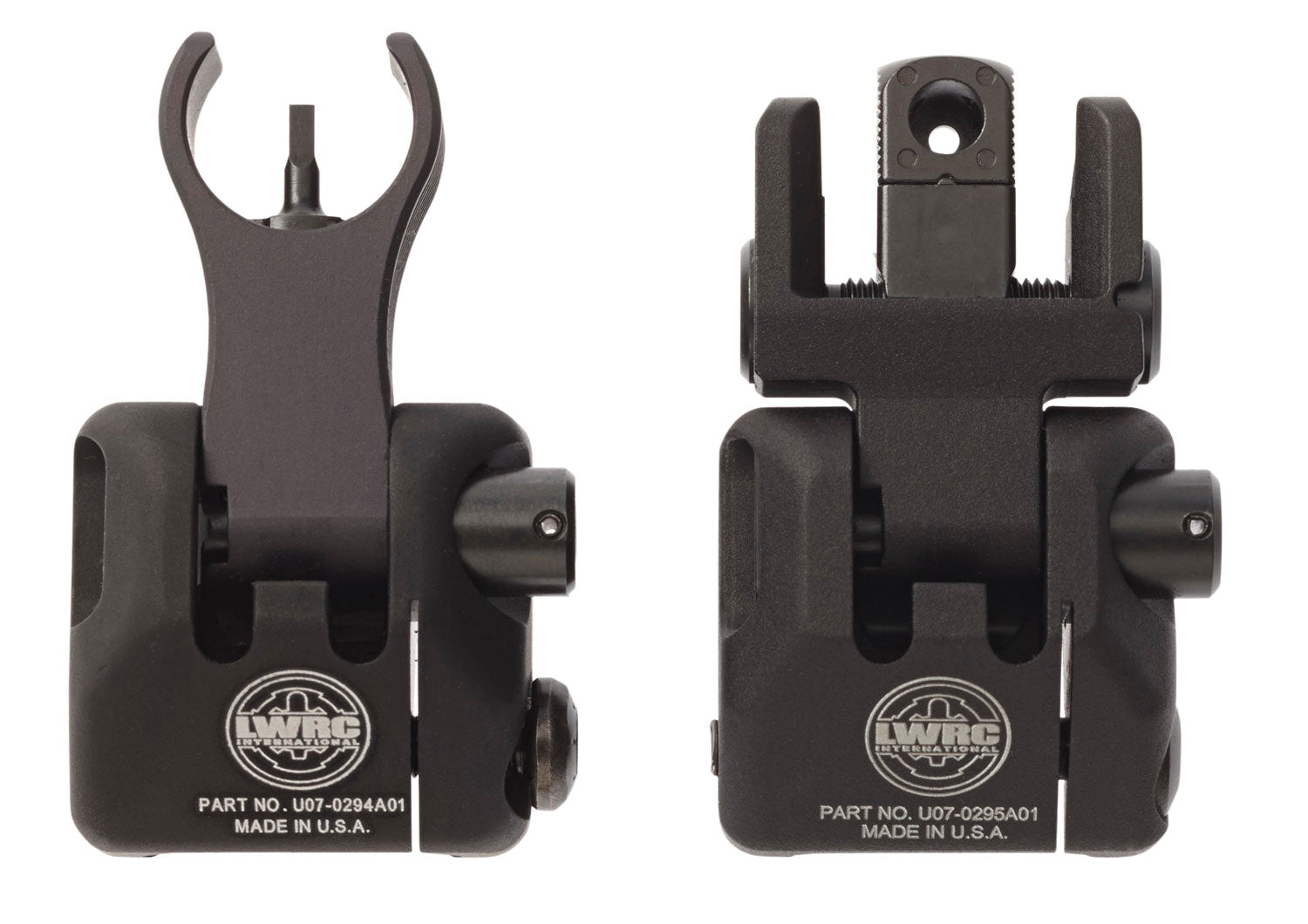 LWRC 2000065A01 Skirmish Folding Backup Iron Sight Set AR-15 Black