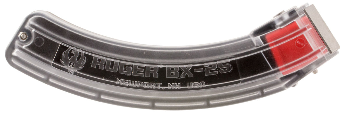 Ruger 90591 BX-25 25rd .22 LR Clear Magazine - Fits 10/22, SR, 77/22, Charger