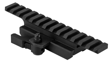 NcStar MARFQV2 Black Aluminum Gen2 QR Picatinny Riser Quick Detach Mount for AR15