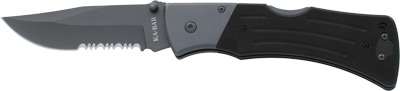 Ka-Bar G10 Mule Serrated Clip Point Folding Knife Black G10 Grip 9.25in Overall