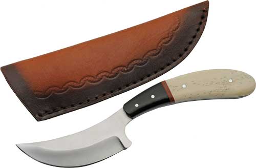 SZCO 3.75" Bone Bird Wing Skinner Fixed Blade with Sheath