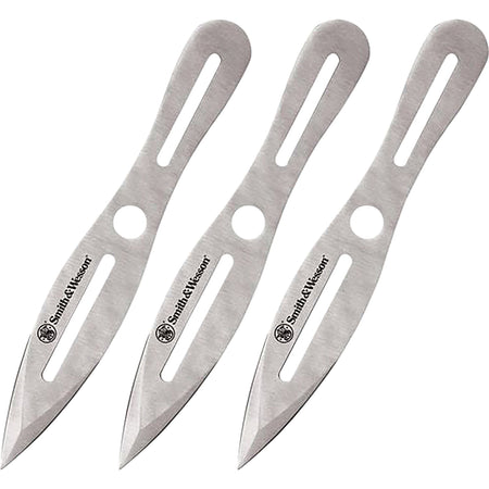 Smith & Wesson Bullseye SWTK10CP 5" Fixed Spear Point Throwing Knives 2Cr13MoV Stainless Steel 3-Pack with Nylon Sheath