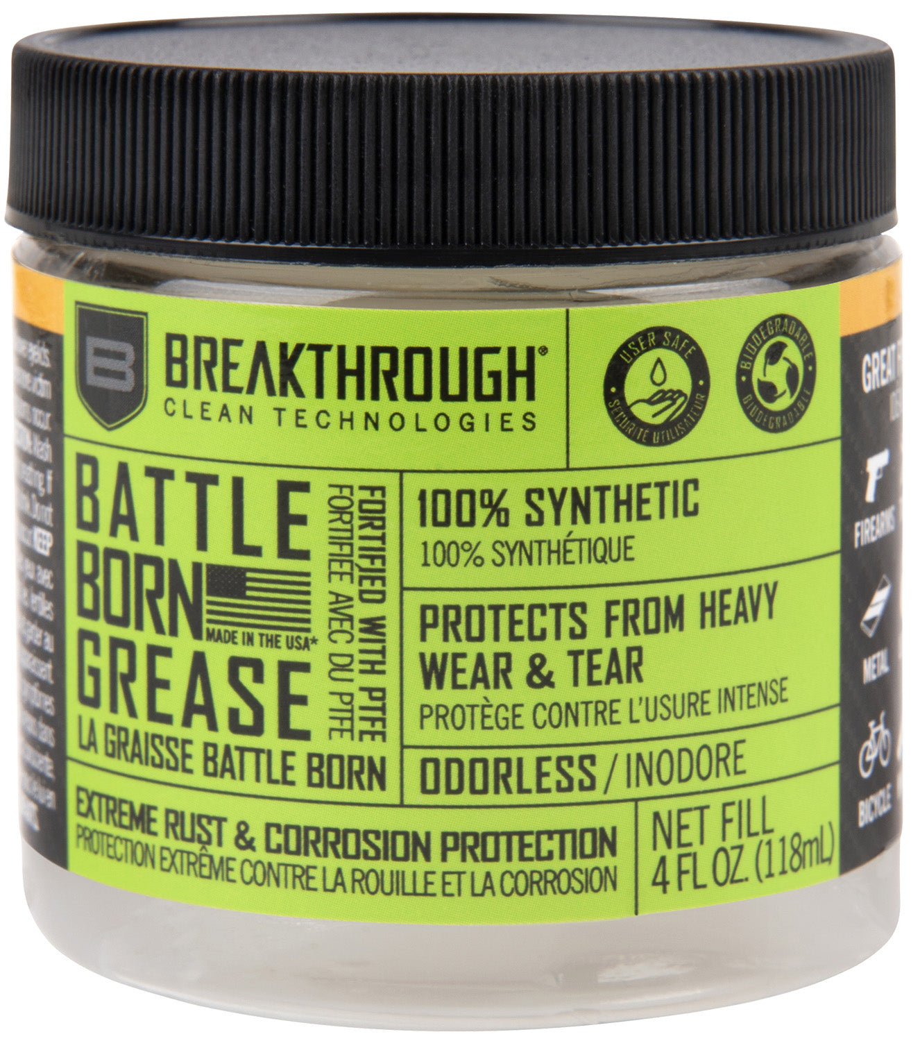 Breakthrough Clean BTG4OZ 4 oz Battle Born Synthetic Gun Grease Jar