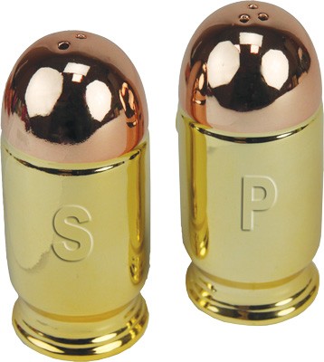 Rivers Edge Novelty Pistol Cartridge Salt & Pepper Shaker Set