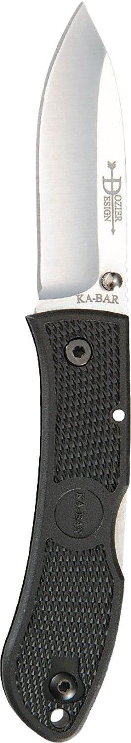 Ka-Bar 4062 Dozier Hunter 3" Lockback Folding Knife, AUS-8A Stainless Blade, Black Zytel Handle