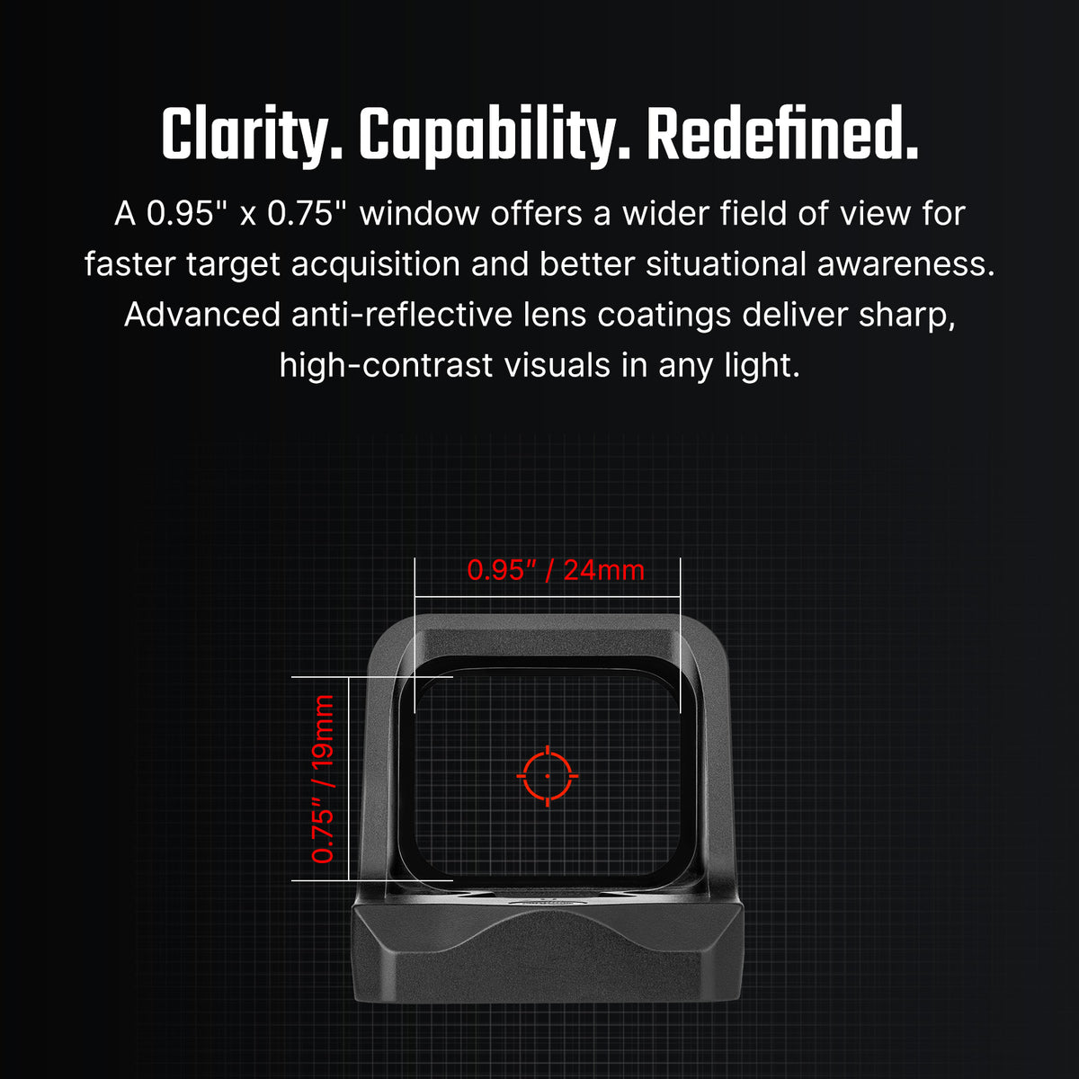 Osight C 3 MOA Red Dot with 32 MOA Circle Multi-Reticle Optic System