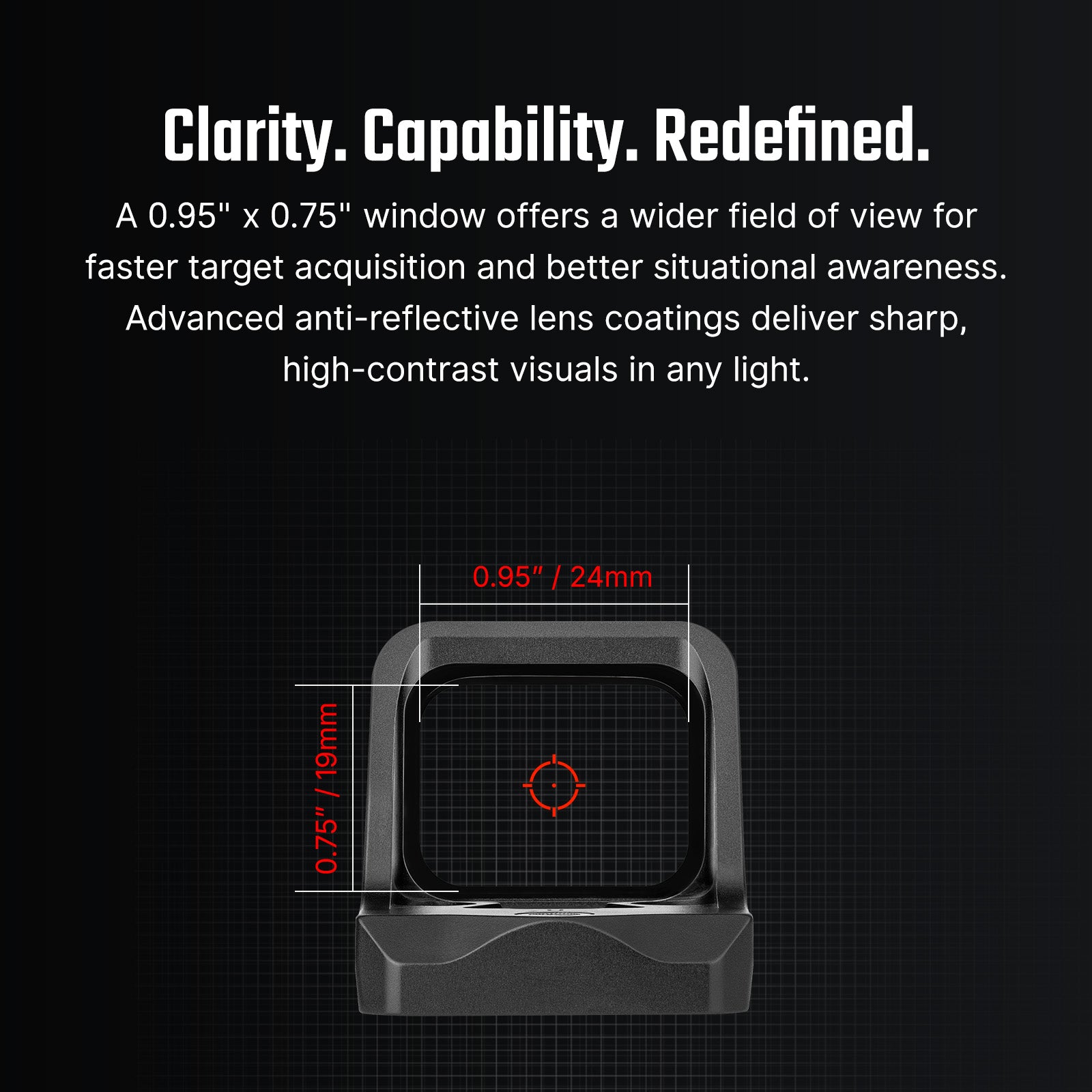 Osight C 3 MOA Red Dot with 32 MOA Circle Multi-Reticle Optic System