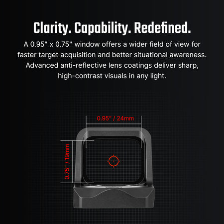 Osight C 3 MOA Red Dot with 32 MOA Circle Multi-Reticle Optic System